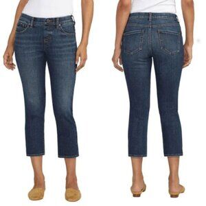 Jag Women's Maya Denim Mid Rise Capri Jeans Night Flight Blue Size 10 NWT, $74